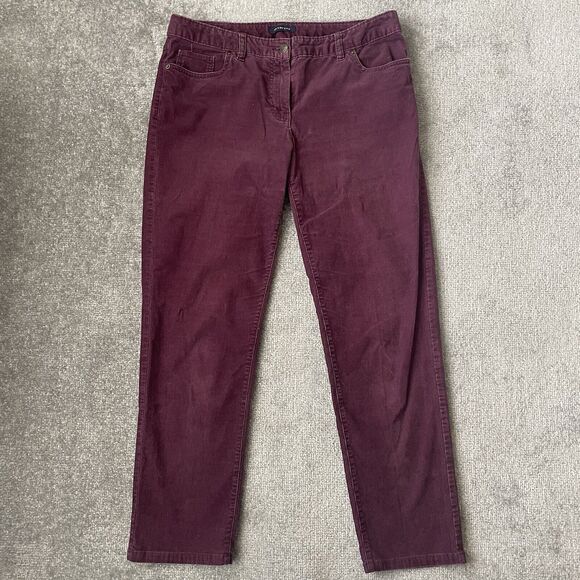Lands' End Pants - Lands End Pants Womens 10 Purple Corduroy Stretch Straight Leg Casual Fit 1